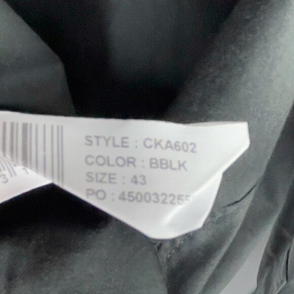 CALVIN KLEIN Egyptian Cotton Single Cuff Long Sleeve Black Business Shirt Sz L - Picture 8 of 9